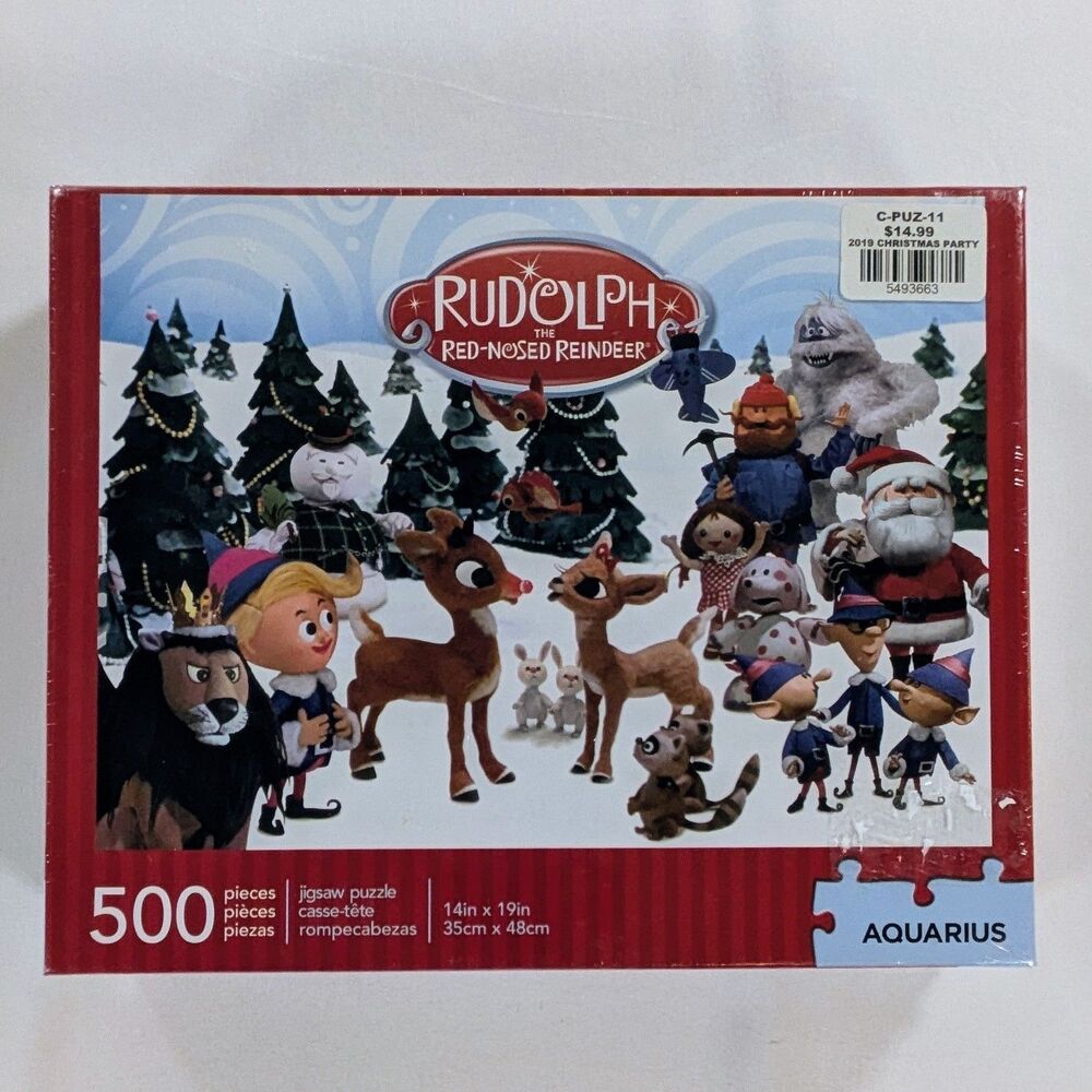 Rudolf The Red Nosed Reindeer 500 Piece Jigsaw Puzzle Aquarius Official Licensed